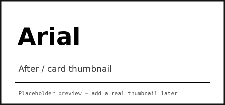 Arial preview