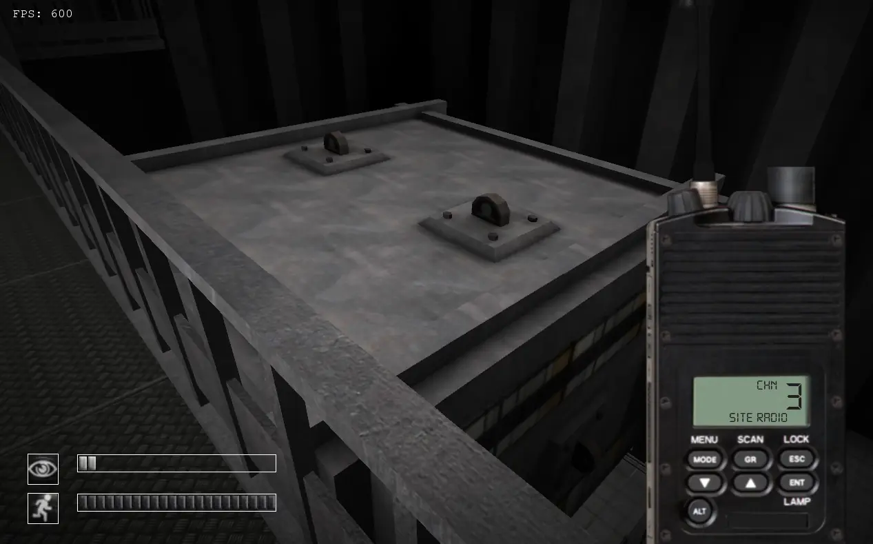 The HUD scaled up at a high resolution