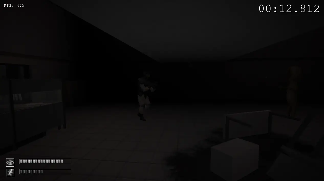 The speedrun timer in game